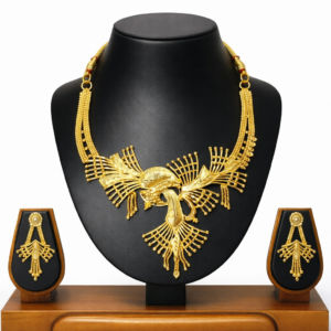 Ornamental Arc Design Gold Plated Necklace